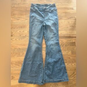 Free People We The Free Denim Crisscross Waist, Flared Bell Bottom Jeans